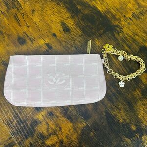 Chanel CC Travel Line Accessory Pouch Bag Cosmetics Credit Cards